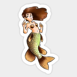 Northern Pike Mermaid Sticker